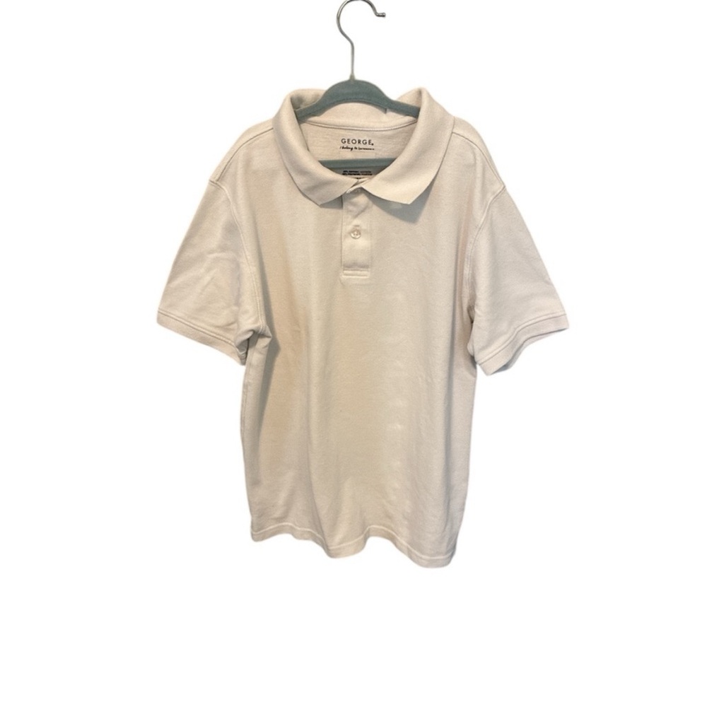 George White Collared Short Sleeve Uniform Shirt Large 10-12